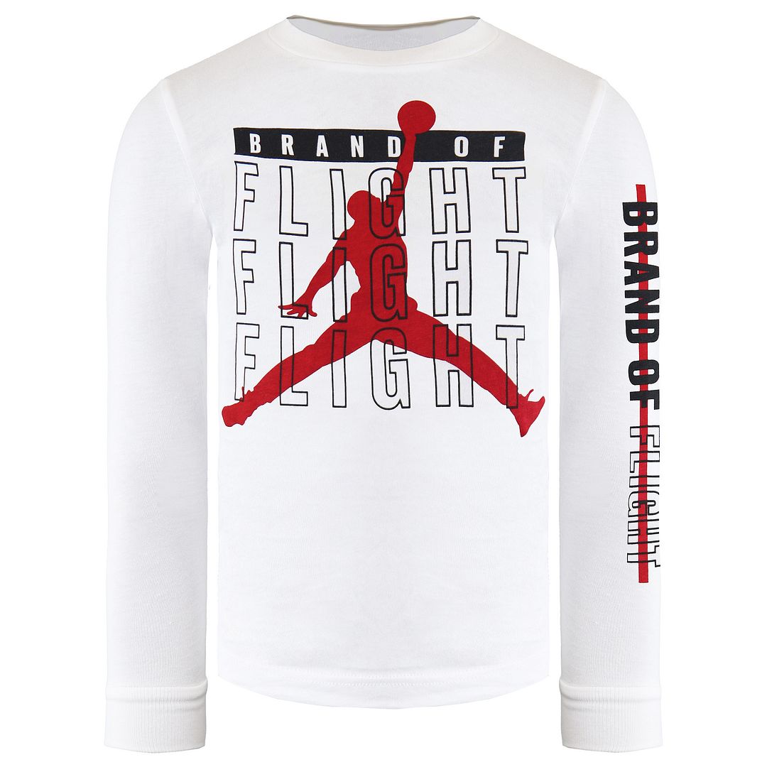 Nike Air Jordan Long Sleeve Crew Hals weiße Kinder Top DB7036 100 Image