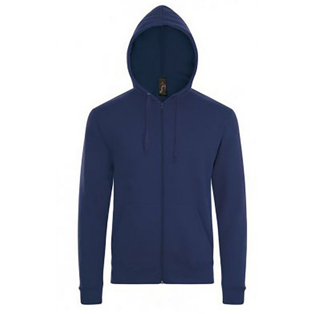 SOLS Mens Stone Zip Up Plain Hoodie (Marineblau) Image