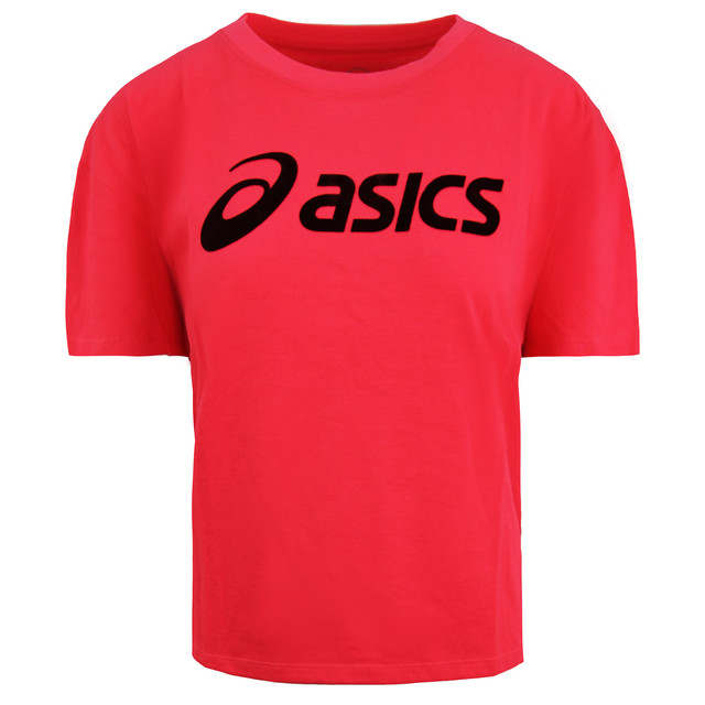 Asics Big Logo Womens Pink T-Shirt Image