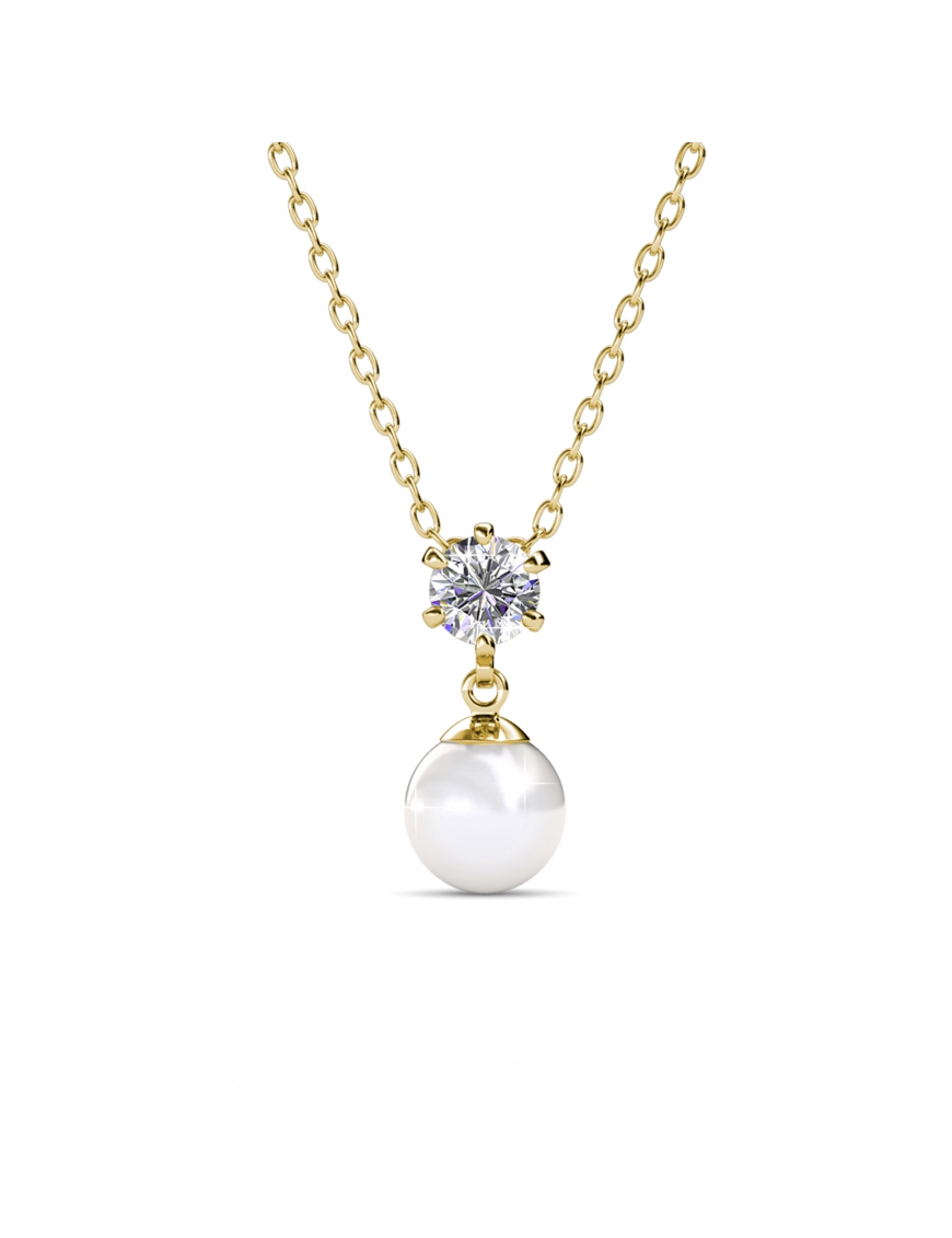 Pauline-Anhänger - Gold und Kristall