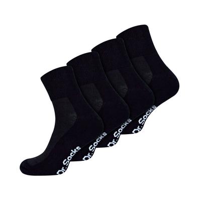 Herren Bamboo Diabetiker Knöchelsocken | Dr.Socks | Extra Wide Trainer Socken in Schwarz & Weiß - Schwarz Image