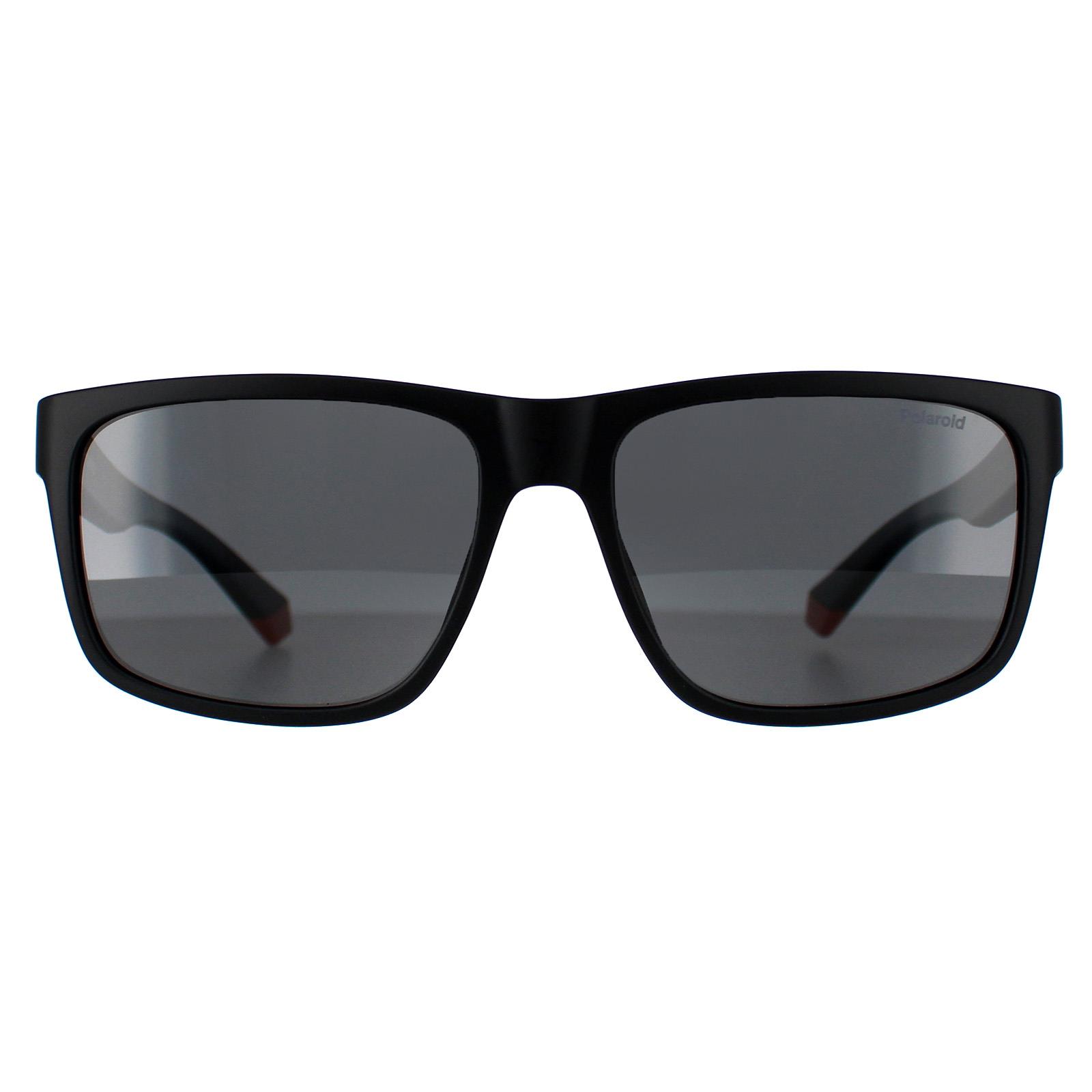 Polaroid Rectangle Herren Schwarz Orange Grau Polarisiert PLD 2149/S