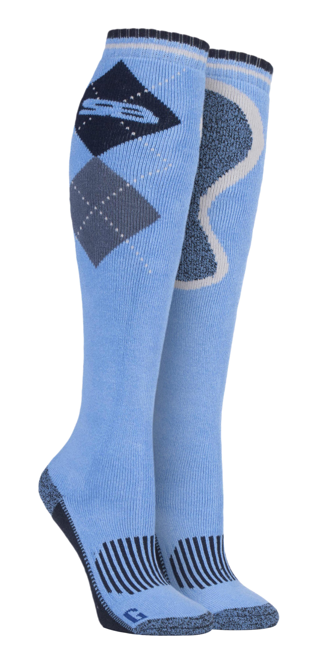 Kniehohe lange Damen-Reitstiefelsocken aus Baumwolle Image