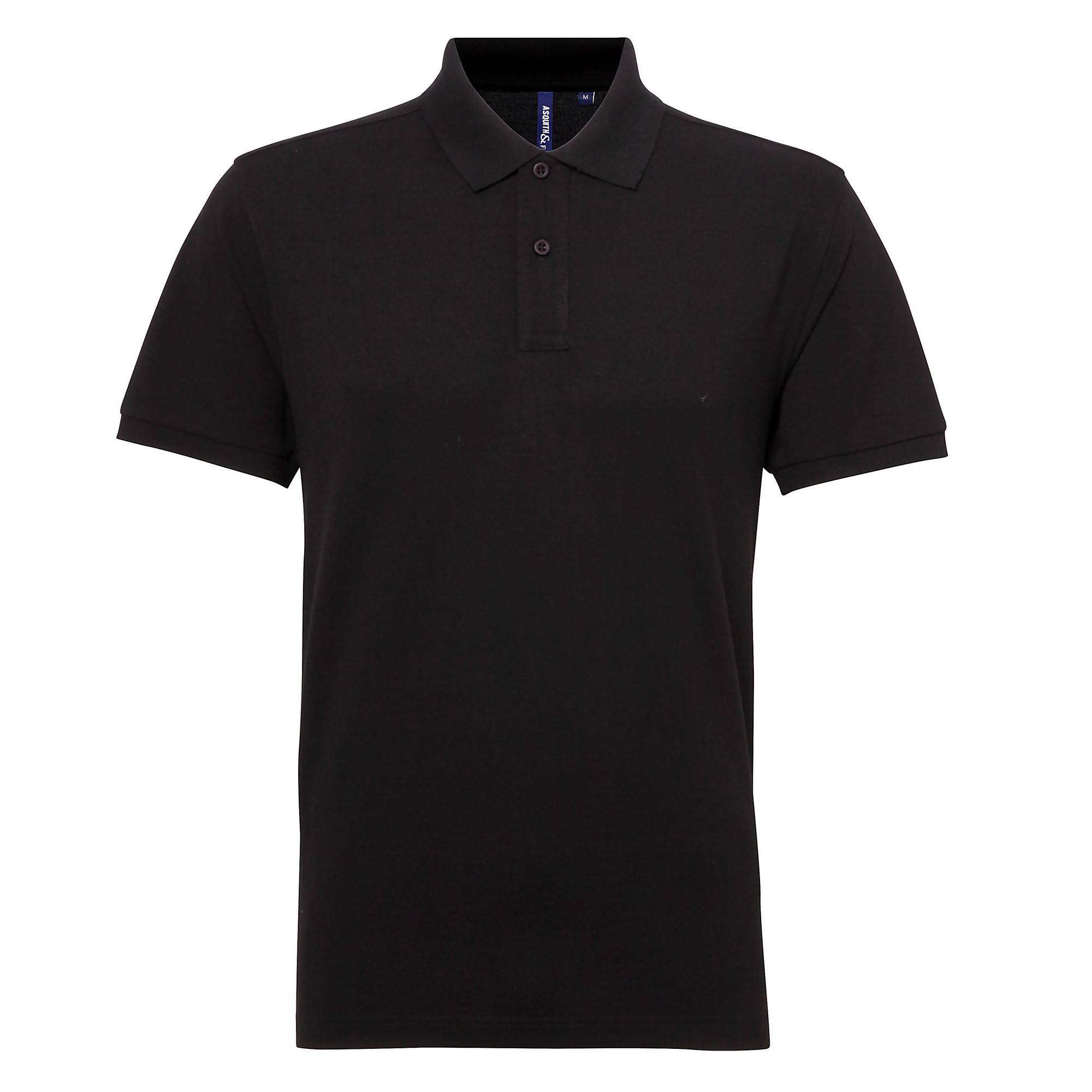 Asquith & Fox Herren Kurzarm Performance Blend Polo Shirt (Schwarz) Image