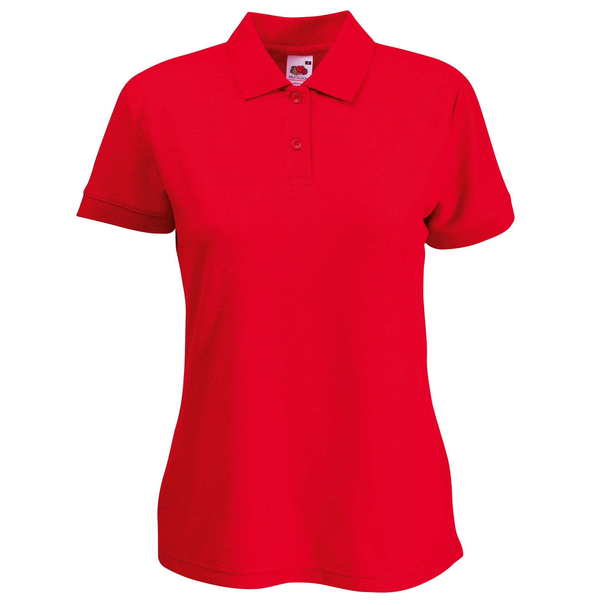 Fruit Of The Loom Womens Lady-Fit 65/35 Kurzarm-Poloshirt (Rot) Image