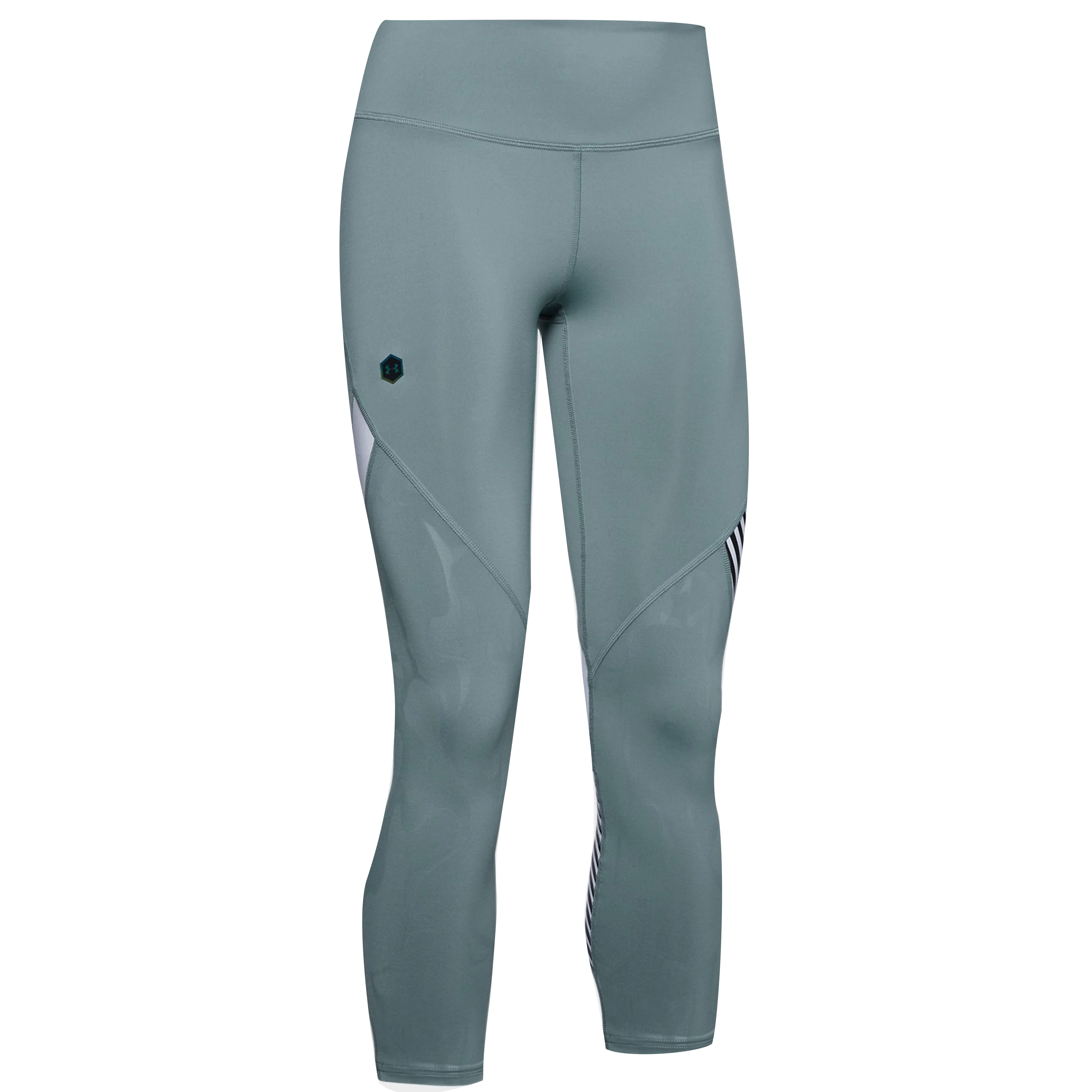 Under Armour Womens Rush geprägten Glanzernte Leggings eng 1351717 396 Image