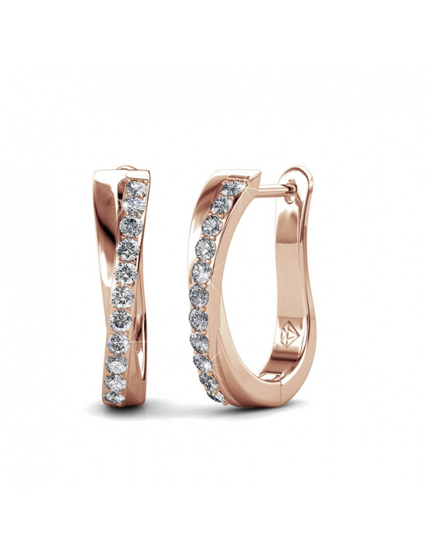 Criss Ohrringe - Rose Gold und Kristall Image