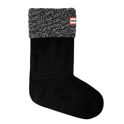 Hunter Original geflochtener Richtrippen Kurzer Herren schwarzer Stiefel Socken