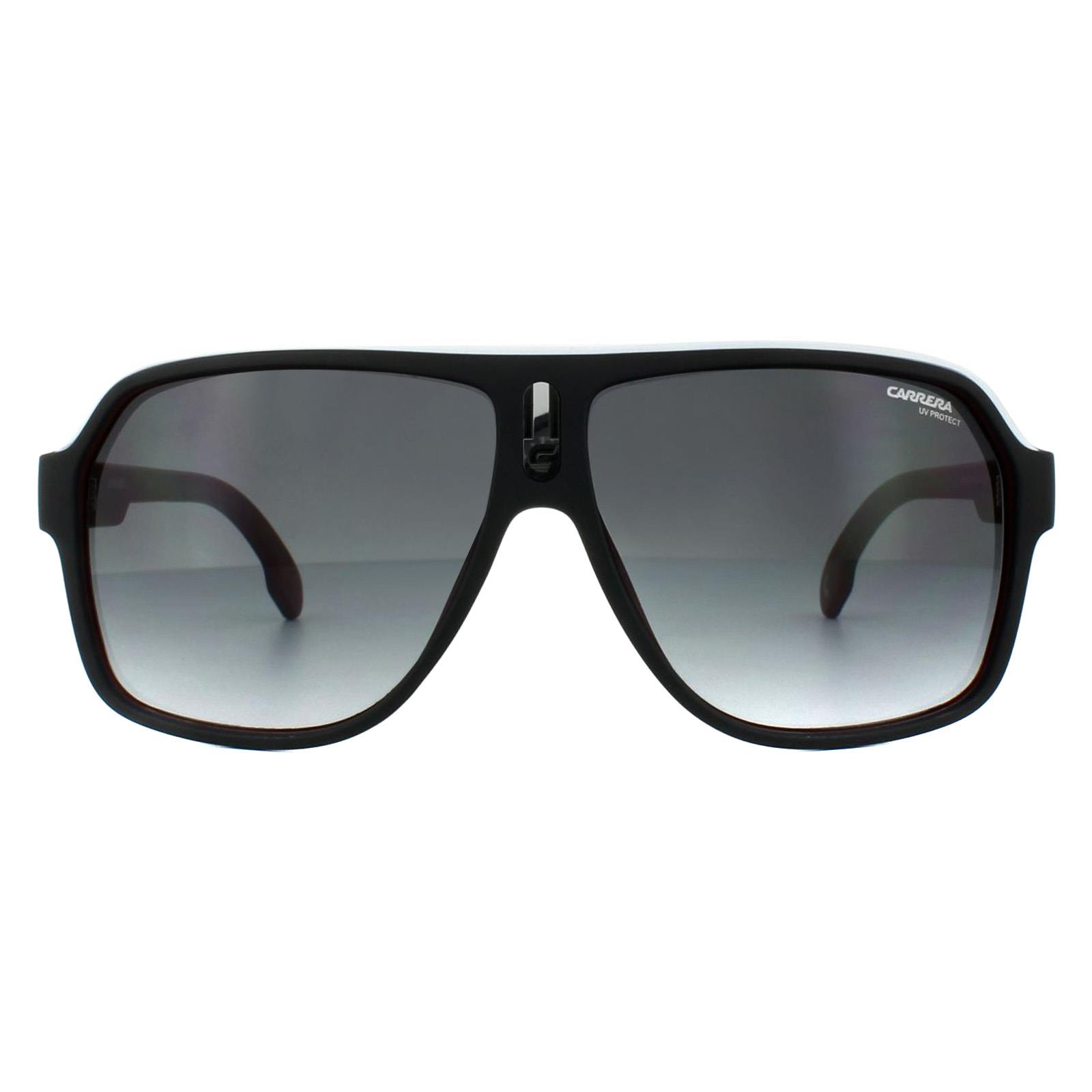 Carrera Aviator Unisex Schwarz Weiß Rot Dunkelgrau Gradient Sonnenbrille