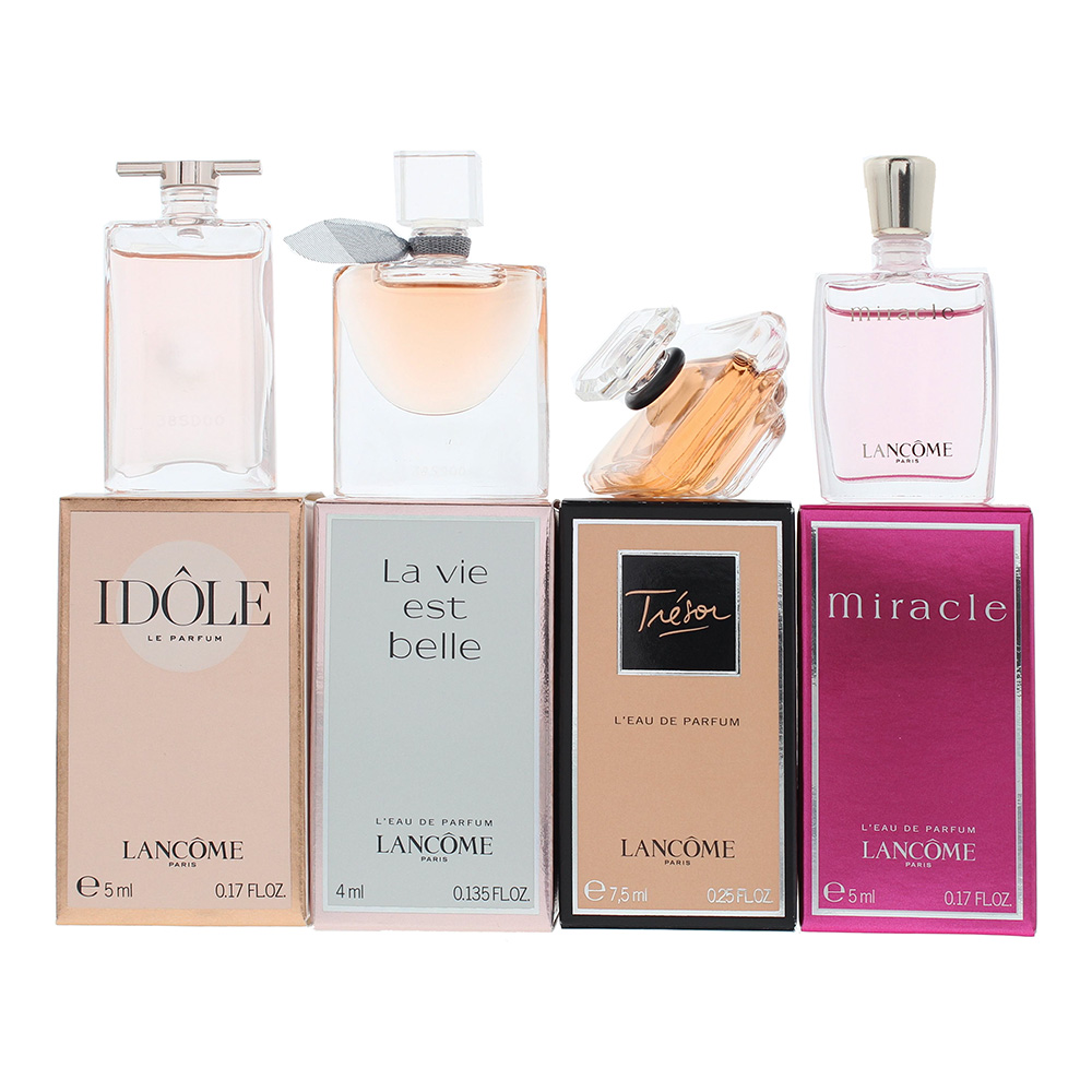 Lancome Mini-Geschenk-Set: Idole Eau De Parfum 5ml - La Vie Est Belle Eau De Parfum 4ml - Tresor Eau De Parfum 7.5ml - Miracle Eau De Parfum 5ml