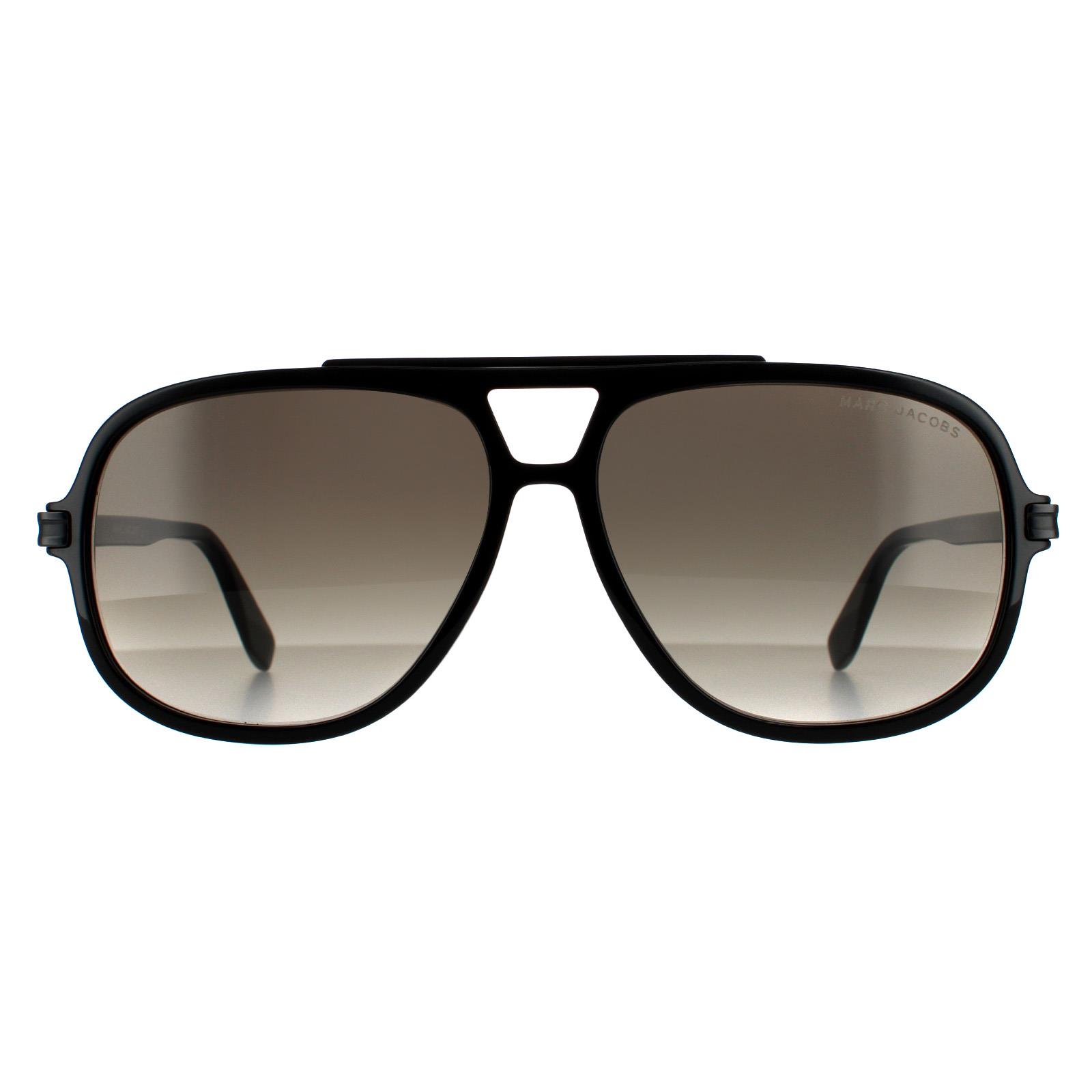 Marc Jacobs Aviator Herren Sonnenbrille Schwarz Braun Gradient Image