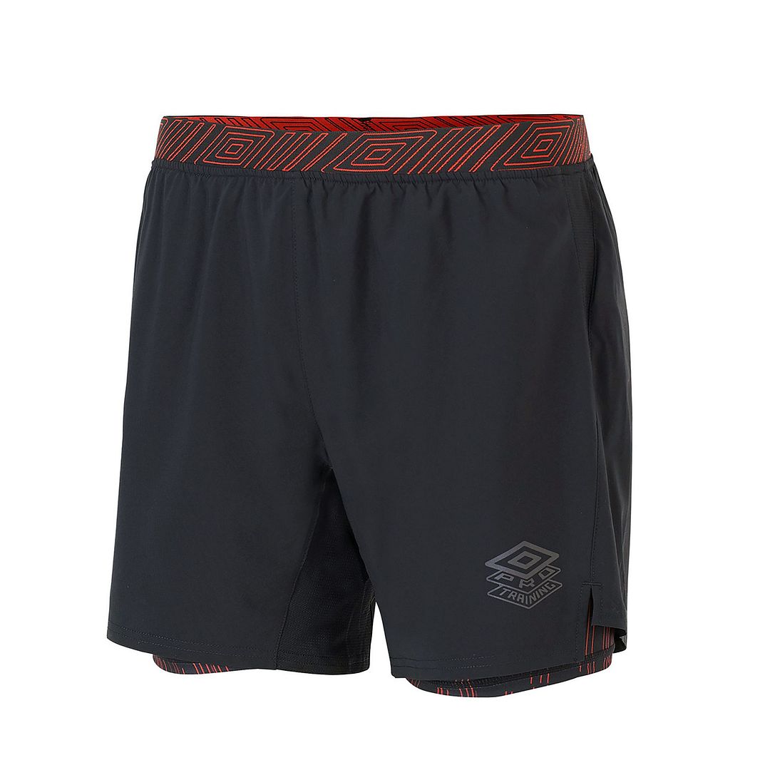 Umbro Stretch Taille Black Herren Elite Training Hybrid Shorts 65841G CMM Image