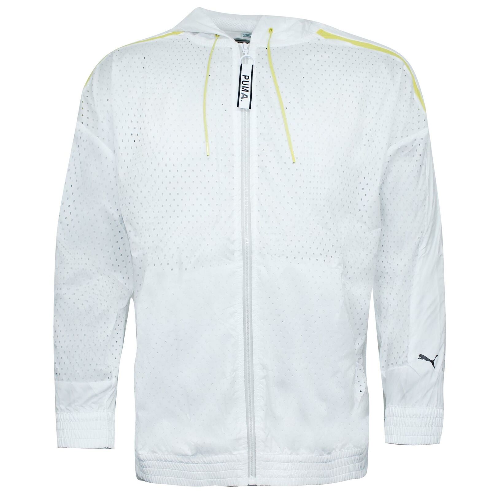 PUMA MENS MENS Reißverzögere perforierte Windbreaker -Jacke mit Kapuze -Spur 568014 02 Image