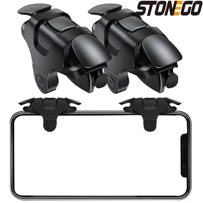 STONEGO 1Pair Mobile Phone Game Trigger for PUBG Aim Shooting L1 R1 ABS Key Button for Universal