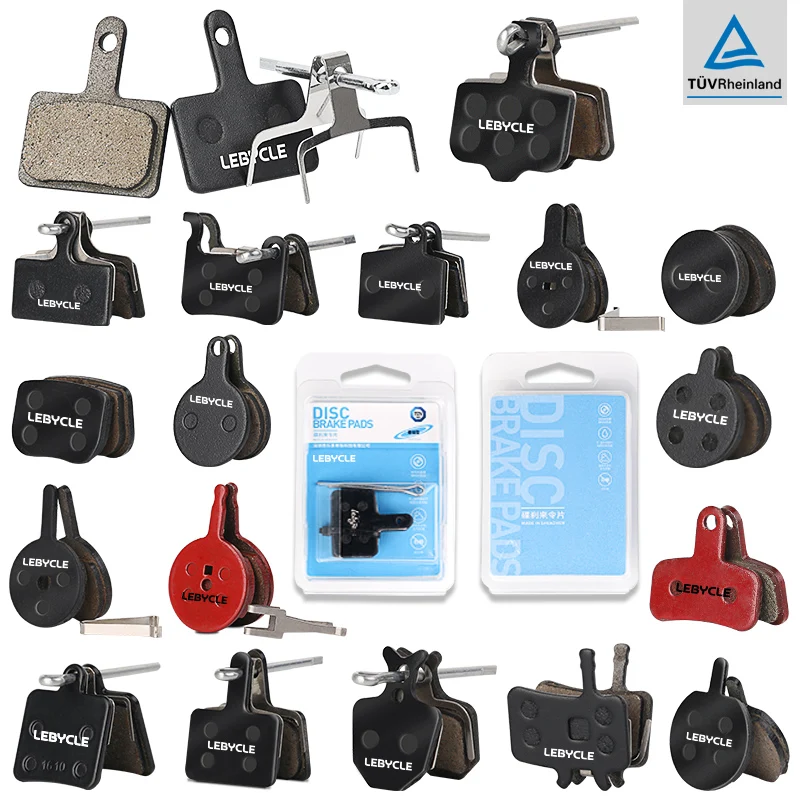 LEBYCLE Bicycle Disc Brake Pads Bike Resin Semi Metal Brake Pads Bike Hydraulic Disc Brake Pad Bike Brake Pad Mountain Bike Part