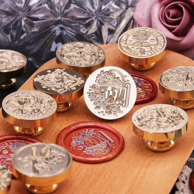 Rose Pattern Wax Seal Stamp Heads Wedding Invitation Envelope Scrapbooking Flower Stamp for Card