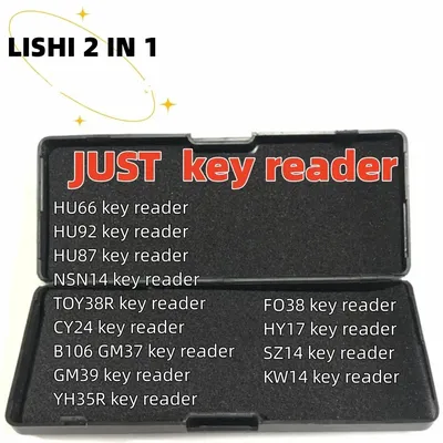 Lishi 2 in 1 key reader Tool HU66 HU92 HU87 NSN14 TOY38R CY24 B106 GM37 GM39 YH35R FO38 HY17 SZ14