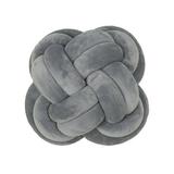 Knot Pillow Ball Xmas Decorative Throw Pillow Floor Cushion with Soft Plush for Couch Knotted Square Pillow Dorm Room Decor Household Throw Knot Decorative Cushion for Bed Living Room Light Gray