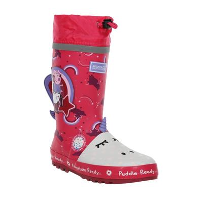 Regatta Childrens Unisex Childrens/kids Unicorn Peppa Pig Wellington Boots (winterberry) - Berry - Size UK 4.5 Infant