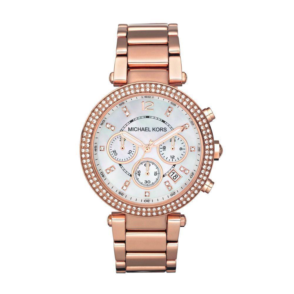 Michael Kors Womens Ladies' Parker Watch MK5491 - Rose Gold Metal - One Size | Michael Kors Sale | Discount Designer Brands