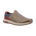 Hush Puppies Mens Cole Leather Casual Shoes (Khaki/Navy/Tan) - Size UK 10 | Hush Puppies Sale | Discount Designer Brands