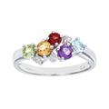 Diamant L'Eternel Womens Ladies 9ct White Gold Diamond & Multi Gem Stone Dress Ring - Size J | Diamant L'Eternel Sale | Discount Designer Brands