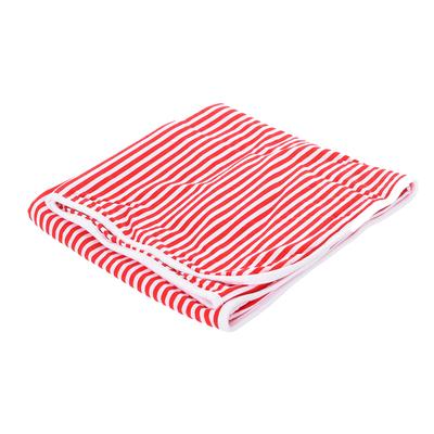 Babidu Baby Unisex Embroidered Blanket Navy 4086 - White/red Cotton - One Size | Babidu Sale | Discount Designer Brands