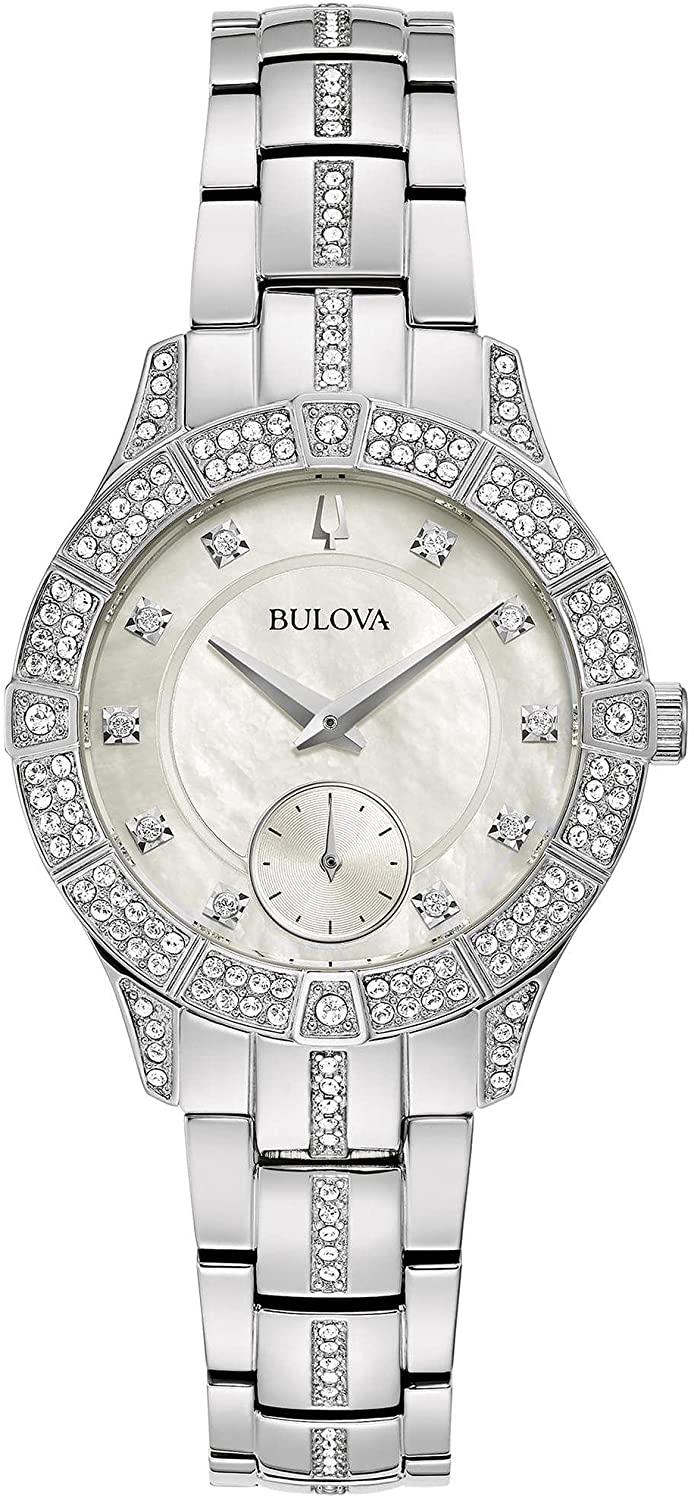 Bulova Phantom Crystal Womens Silver Watch 96L291 Stainless Steel - One Size | Bulova Sale | Discount Designer Brands