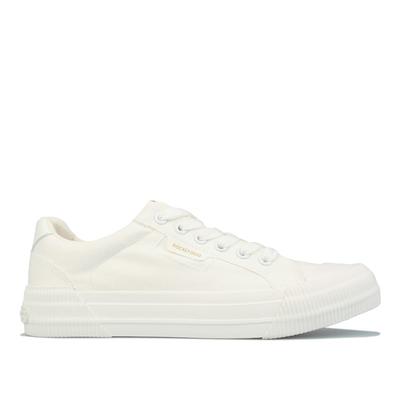 Rocket Dog Womens Cheery Canvas Pumps White UK 4in Textile - Size UK 7 | Rocket Dog Sale | Discount Designer Brands