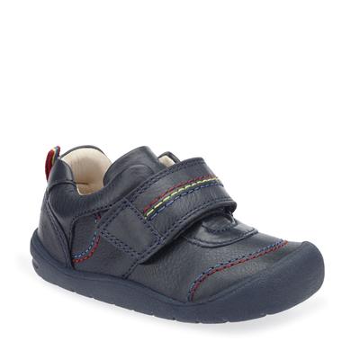 Start-rite Baby Boy First Zak Leather Shoes - Navy - Navy/blue - Size S2.5 Narrow fit | Start-rite Sale | Discount Designer Brands