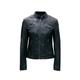 Pelle D'annata Womens D’annata Ladies Real Leather Biker Jacket in Black - Size 8 UK | Pelle D'annata Sale | Discount Designer Brands