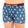 Kisses&Love Mens Kisses & Love Boxer - Blue - Size Medium | Kisses&Love Sale | Discount Designer Brands