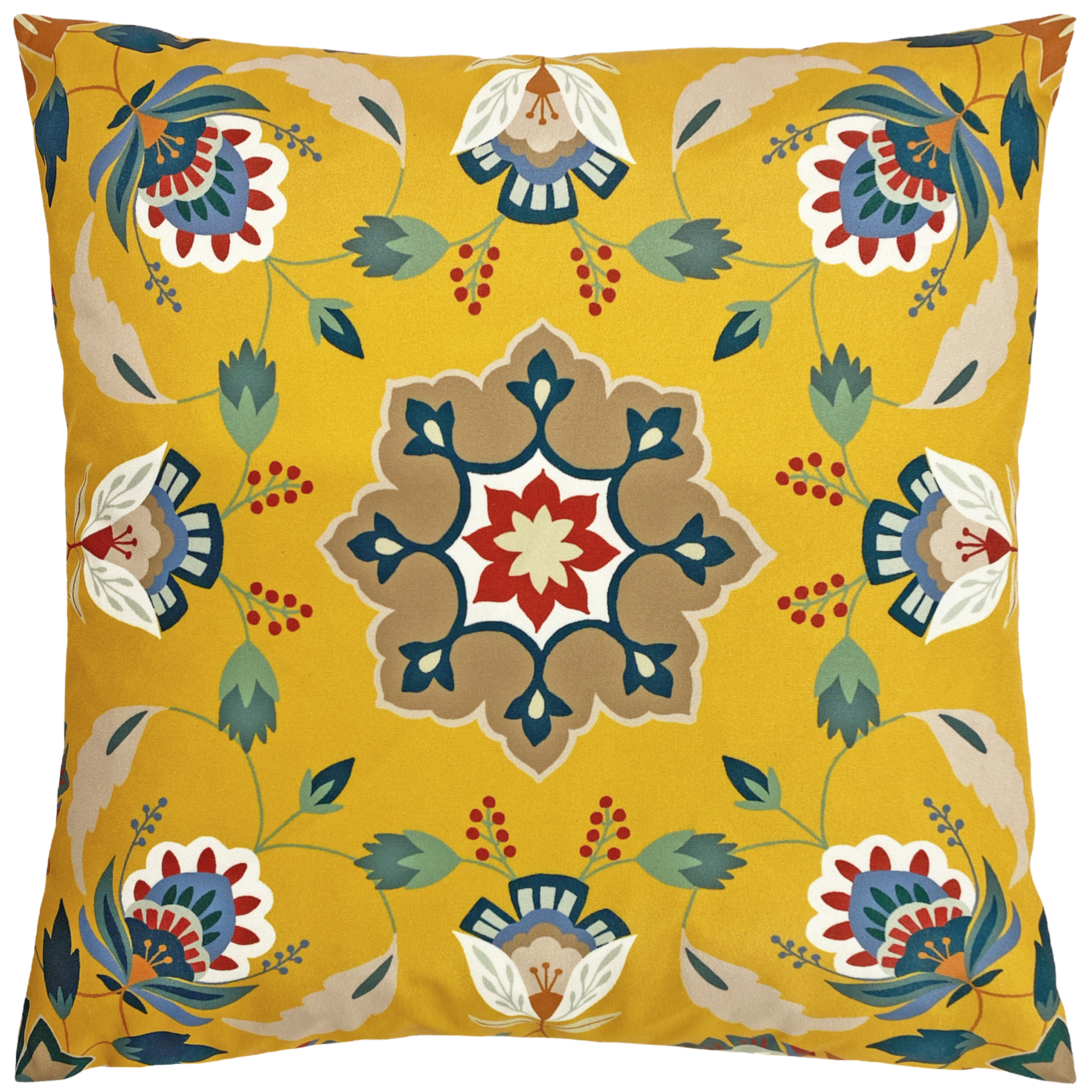 furn. Folk Flora Outdoor Cushion - Yellow - One Size | furn. Sale | Discount Designer Brands