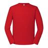 Fruit of the Loom Mens Iconic 195 Premium Ringspun Cotton Long-Sleeved T-Shirt (Red) - Size X-Small