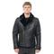 Infinity Leather Mens Double Breasted Sheepskin Biker Jacket-Manila - Black - Size X-Small | Infinity Leather Sale | Discount Designer Brands