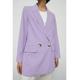 Warehouse Womens Relaxed Double Breasted Blazer - Purple - Size 6 UK | Warehouse Sale | Discount Designer Brands