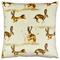 Evans Lichfield Country Running Hares Hand Painted Printed Cushion Cover - Taupe - One Size | Evans Lichfield Sale | Discount Designer Brands