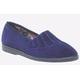 Sleepers Zara Slippers Womens Wide Fit - Navy Velour - Size UK 3 | Sleepers Sale | Discount Designer Brands
