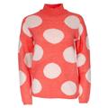 Love Knitwear Womens Polka Dot Jumper - Coral - Size 16 UK | Love Knitwear Sale | Discount Designer Brands