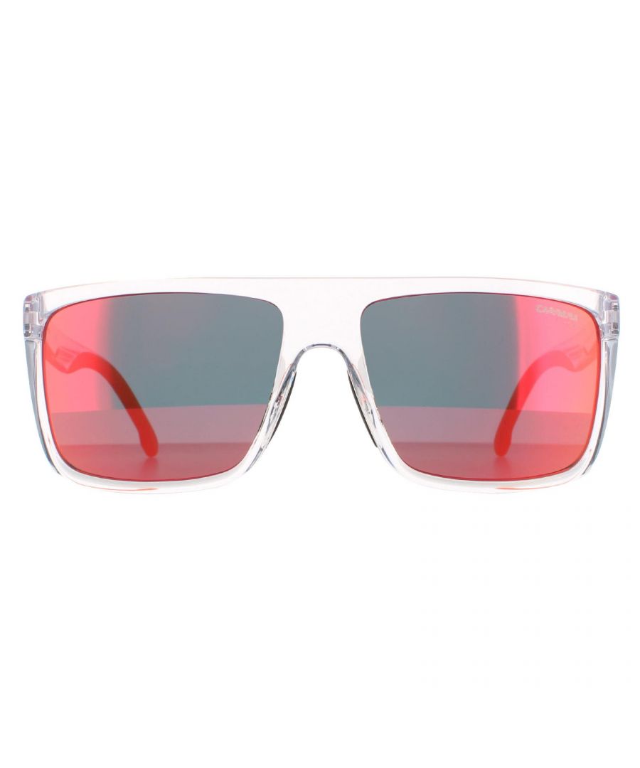 Carrera Square Mens Crystal Red Mirror 8055/S - Transparent - One Size | Carrera Sale | Discount Designer Brands