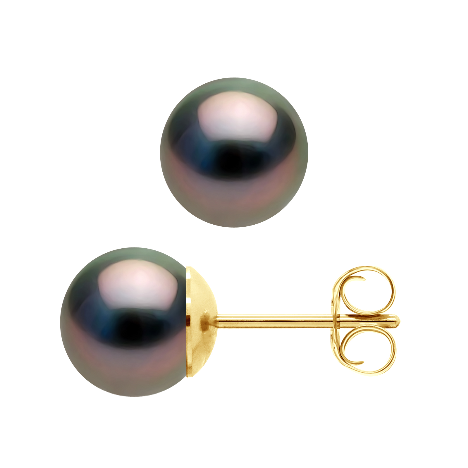 Diadema Womens - Earrings Yellow Gold and Real Tahitian Pearls - Natural - One Size | Diadema Sale | Discount Designer Brands