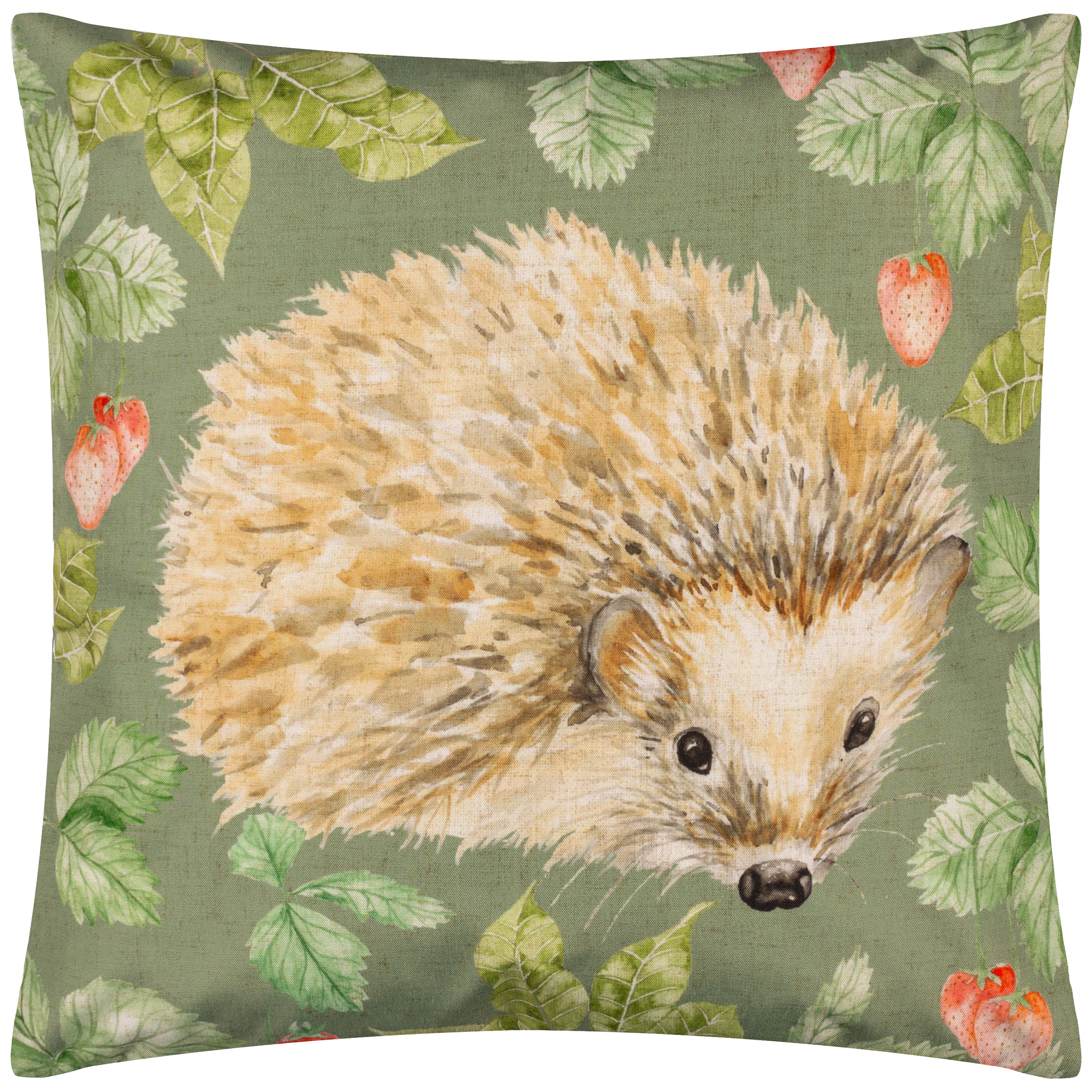 Evans Lichfield Grove Hedgehog Outdoor Cushion - Olive - One Size | Evans Lichfield Sale | Discount Designer Brands