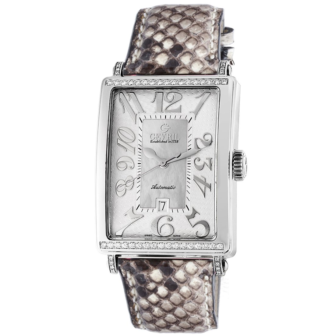 Gevril Womens 6209NT Glamour Automatic White Diamond Watch - One Size | Gevril Sale | Discount Designer Brands