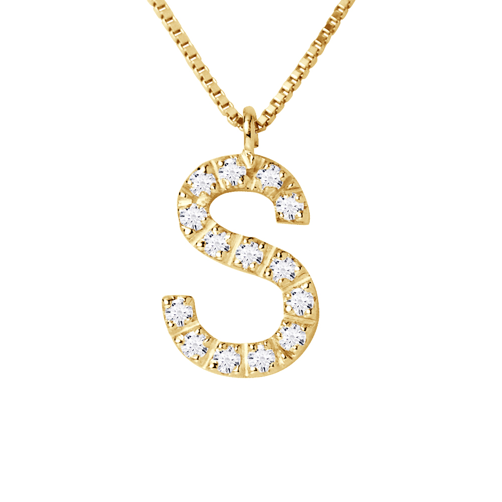 Diadema Womens - Necklace With Diamonds - S - Yellow Gold - White - One Size | Diadema Sale | Discount Designer Brands