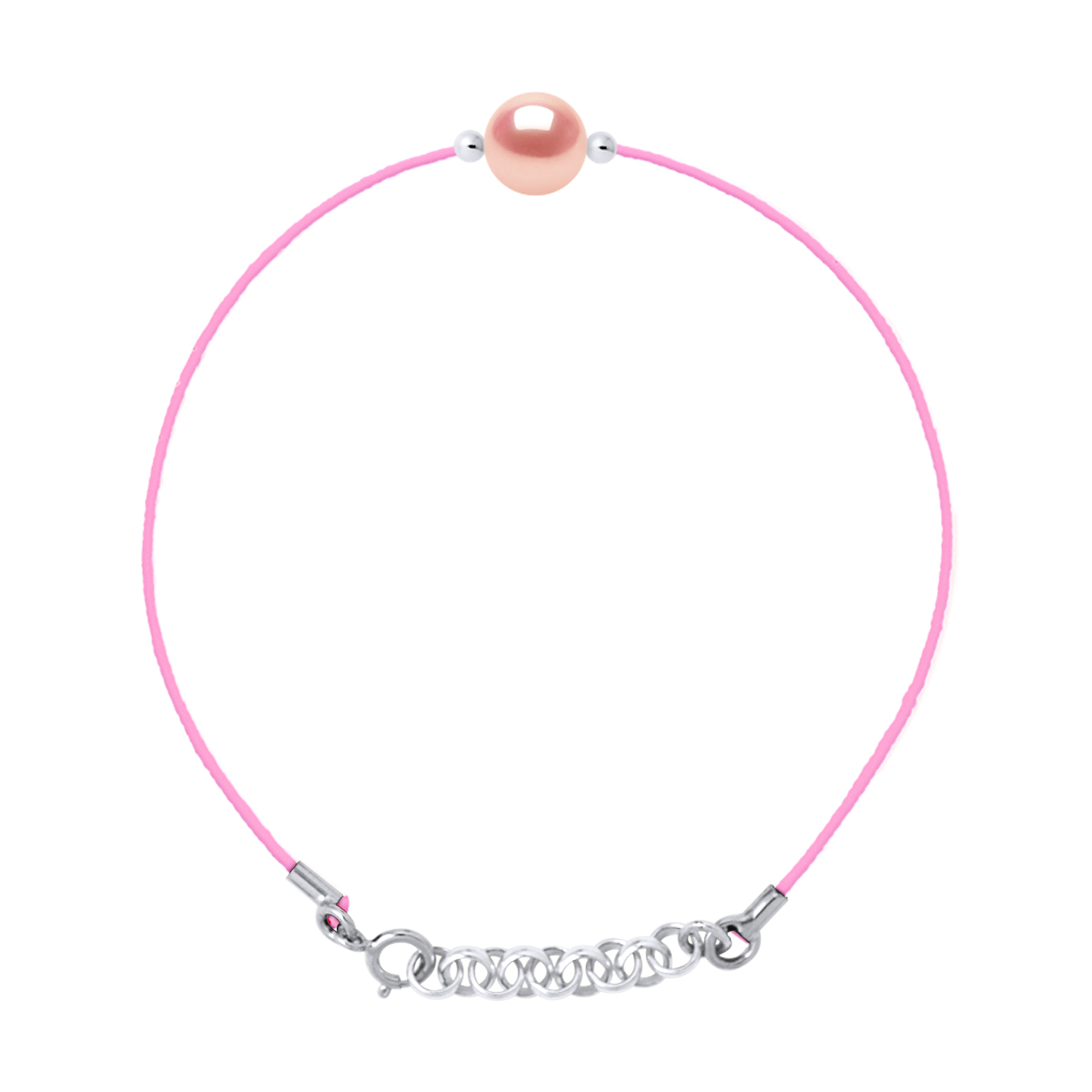 Diadema Womens - Bracelet - Pink Nylon - Freshwater Pearl - - One Size | Diadema Sale | Discount Designer Brands