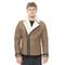 Infinity Leather Mens Double Breasted Sheepskin Biker Jacket-Manila - Tan - Size 4XL | Infinity Leather Sale | Discount Designer Brands