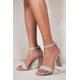 Where's That From Womens Skye Strappy Block Heels With Buckle - Nude - Size UK 7 | Where's That From Sale | Discount Designer Brands
