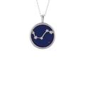 Latelita Womens Zodiac Lapis Lazuli Gemstone Star Constellation Pendant Necklace Silver Aries - Blue Sterling Silver - One Size