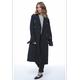 Elle Womens Lola Midi Trench Coat in Black - Size 8 UK | Elle Sale | Discount Designer Brands
