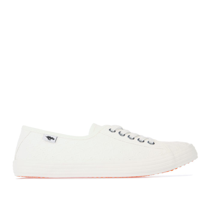 Rocket Dog Womens Chow Elsie Eyelet Pumps in White Textile - Size UK 3 | Rocket Dog Sale | Discount Designer Brands
